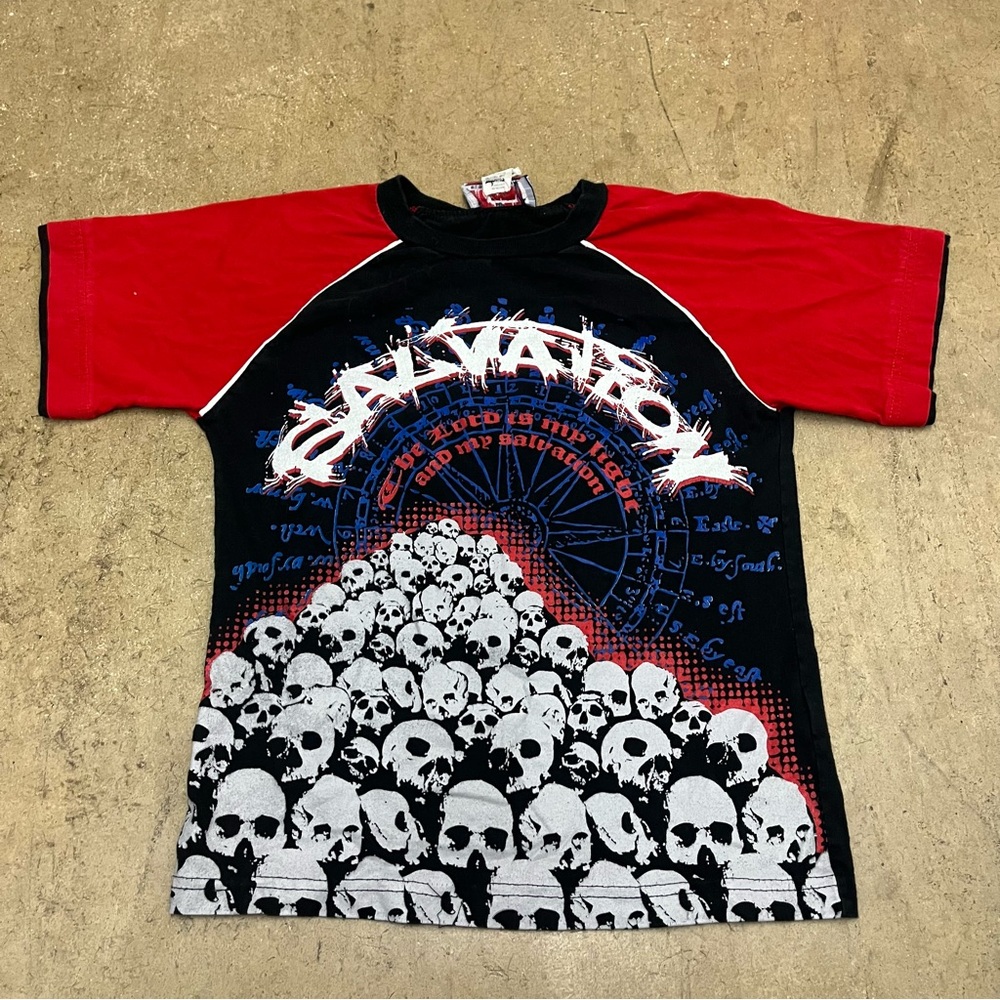 Red and Black Graphic Kids Shirt